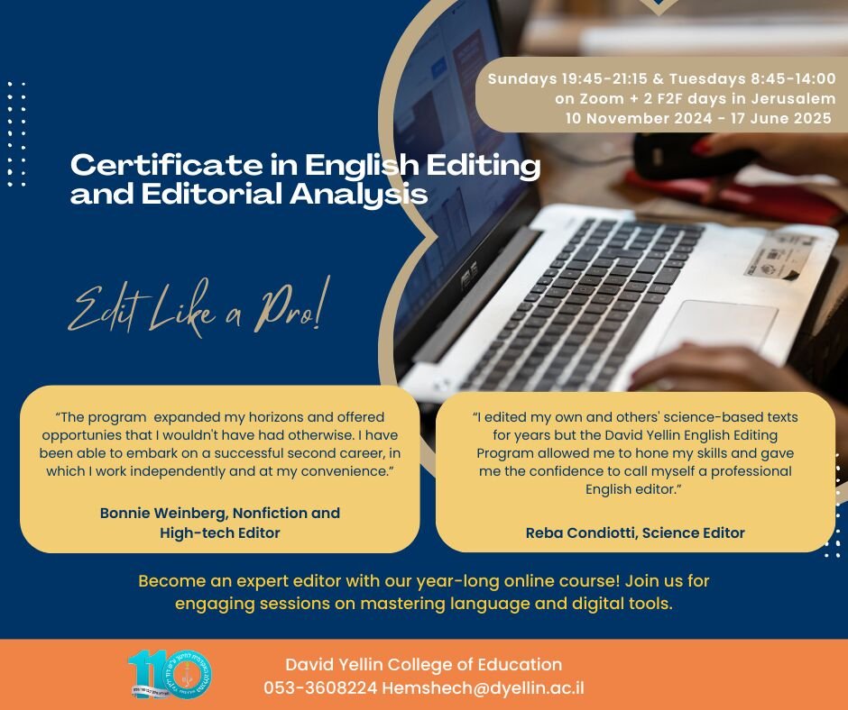 English Editing and Editorial Analysis Online Course